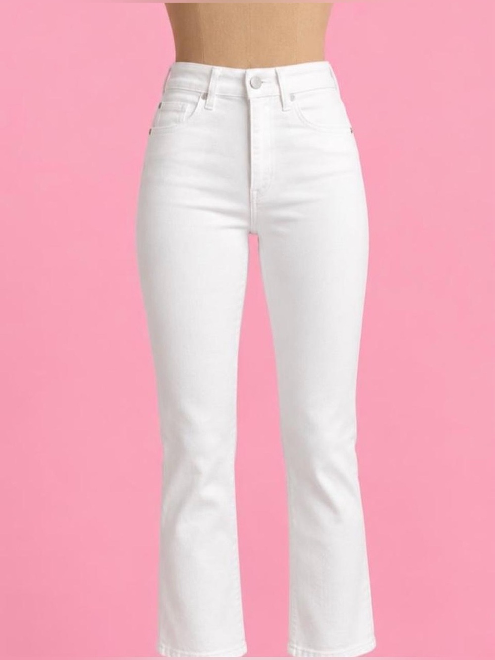 NWT MOTHER Superior "Totally Innocent" White Jeans – Size 33
